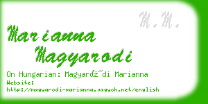 marianna magyarodi business card